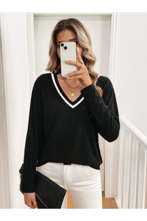 K76220-SIYAH SİYAH BLUZ