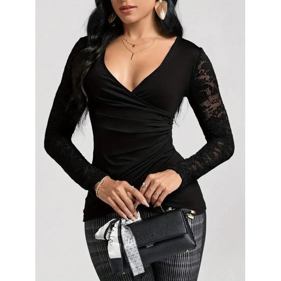 K76232-SIYAH SİYAH BLUZ