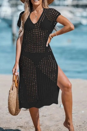 K77023 - SIYAH SİYAH ELBİSE