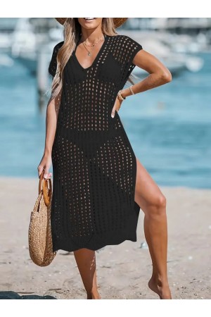 K77023 - SIYAH SİYAH ELBİSE