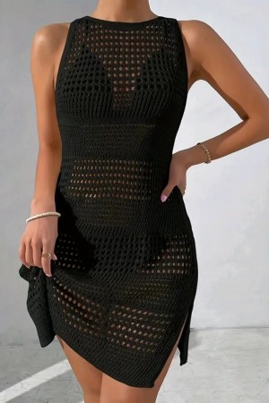 K77033 - SIYAH SİYAH ELBİSE