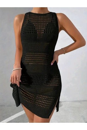 K77033 - SIYAH SİYAH ELBİSE