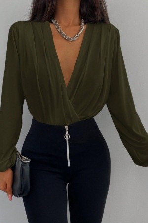 "K8000 - HAKI" KHAKI BLOUSE