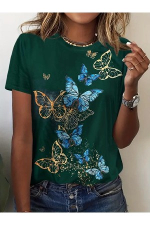 K81009 - YESIL YEŞİL TSHIRT