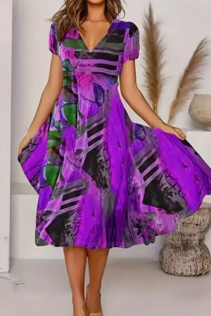 "K81016 - MOR" PURPLE DRESS