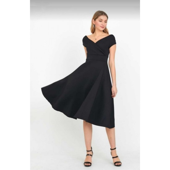 K8585-SIYAH BLACK DRESS