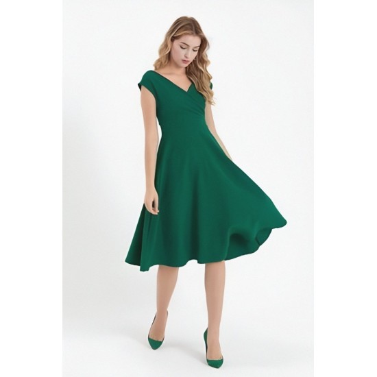 K8585-YESIL GREEN DRESS