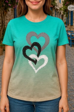 K86001 - YESIL GRİ BLUZ