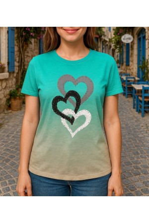 K86001 - YESIL GRİ BLUZ