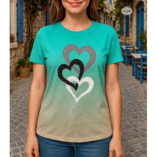 K86001 - YESIL GRİ BLUZ