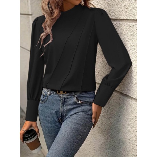 K86013-SIYAH SİYAH BLUZ