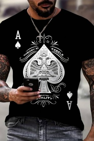 K87042-SIYAH SİYAH TSHIRT