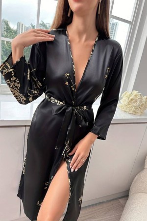 K87080-SIYAH BLACK DRESS