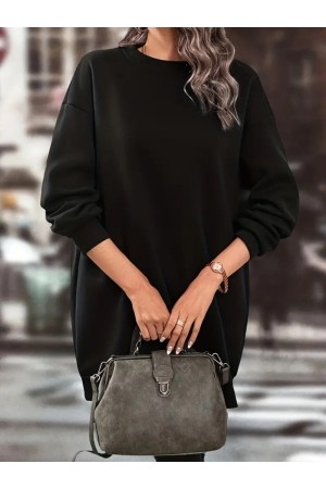 K87089-SIYAH SİYAH ELBİSE