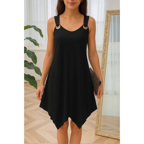 K87133-SIYAH BLACK DRESS