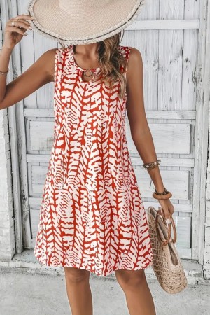 K87145-TURUNCU ORANGE DRESS