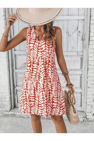 K87145-TURUNCU TURUNCU ELBİSE