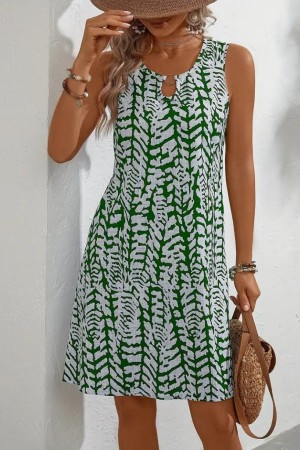 K87145-YESIL GREEN DRESS