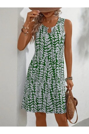 K87145-YESIL YEŞİL ELBİSE