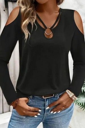K87204-SIYAH BLACK BLOUSE