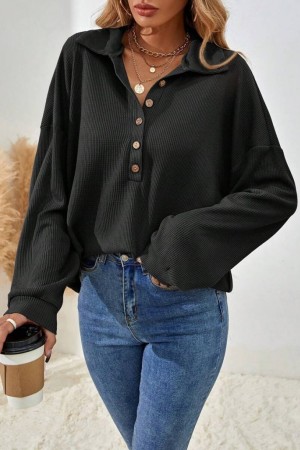 K89035-SIYAH BLACK BLOUSE