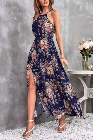 K94025-LACIVERT "NAVY BLUE" DRESS