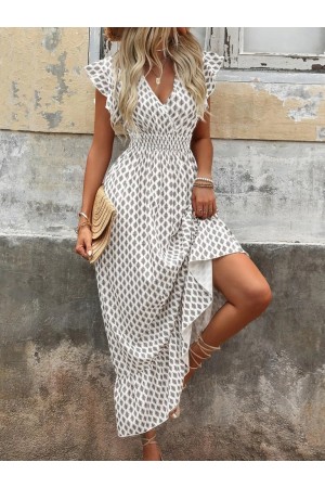 K94026-DESENLI DESENLİ ELBİSE