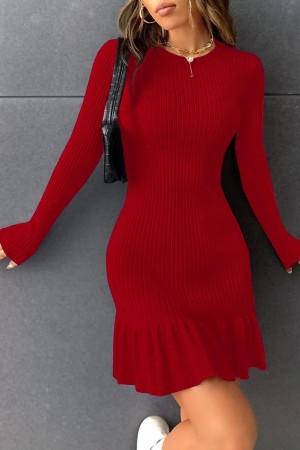 "K95003 - KIRMIZI" RED DRESS