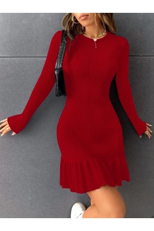 K95003 - KIRMIZI KIRMIZI ELBİSE