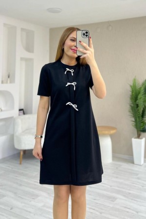 K97091-SIYAH BLACK DRESS