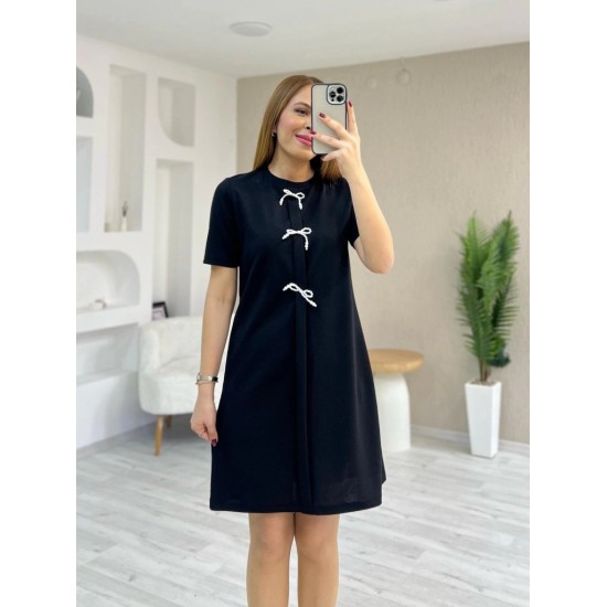 K97091-SIYAH BLACK DRESS