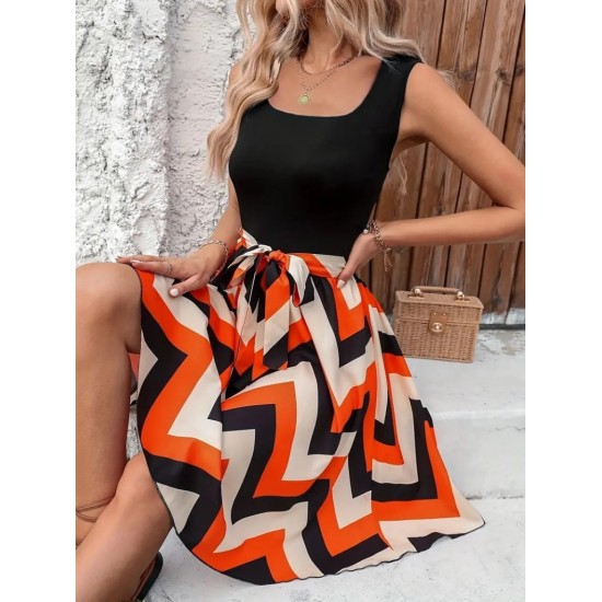 K97093-TURUNCU ORANGE DRESS