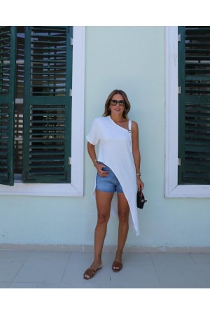 K97095-BEYAZ BEYAZ BLUZ