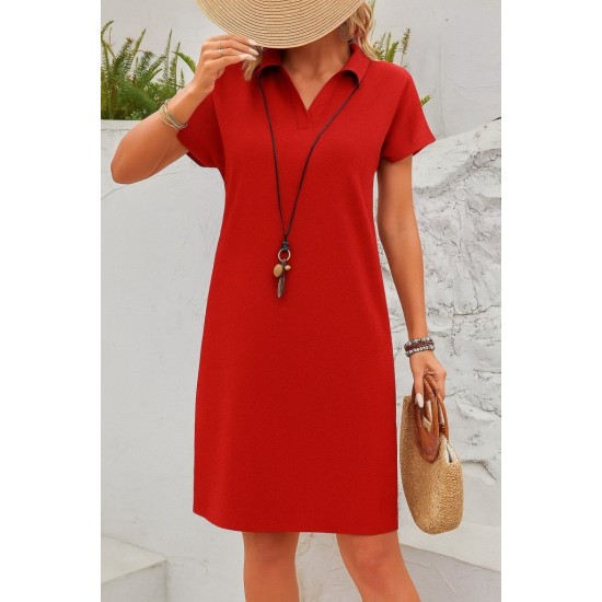 K97097-KIRMIZI RED DRESS