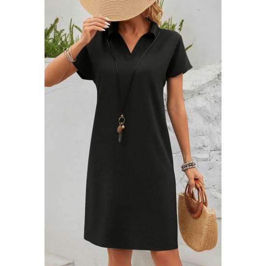 K97097-SIYAH BLACK DRESS