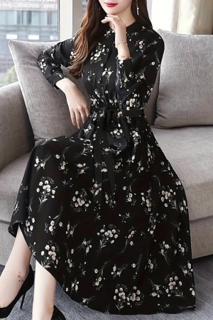 K97110-SIYAH BLACK DRESS