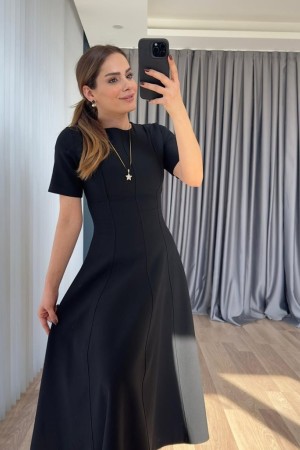 K98010-SIYAH BLACK DRESS
