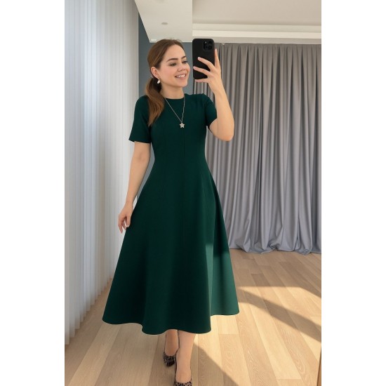K98010-YESIL GREEN DRESS