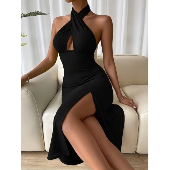 K98011-SIYAH BLACK DRESS