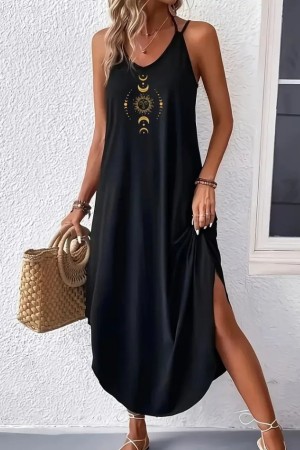 K98014-SIYAH BLACK DRESS