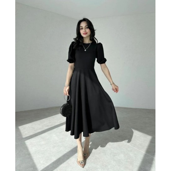 K98019-SIYAH BLACK DRESS