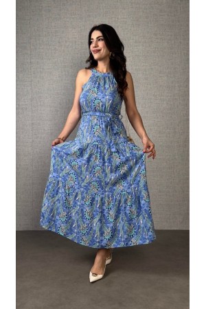 K98031-MAVI MAVİ ELBİSE