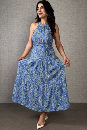 K98031-MAVI BLUE DRESS