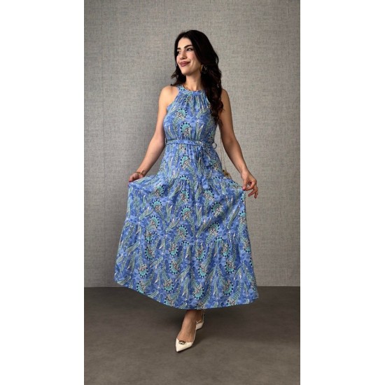 K98031-MAVI BLUE DRESS