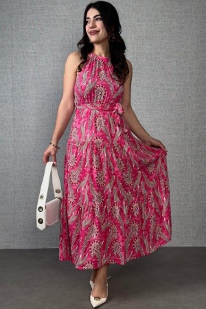 K98031-PEMBE PINK DRESS