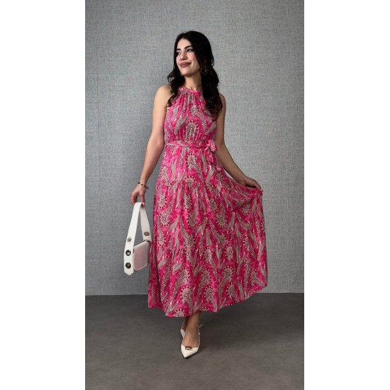 K98031-PEMBE PINK DRESS