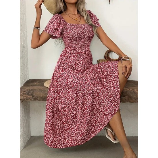 K98036-KIRMIZI RED DRESS