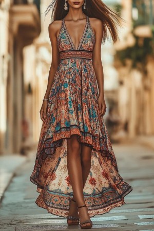 K98038-DESENLI Patterned DRESS