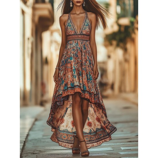 K98038-DESENLI Patterned DRESS