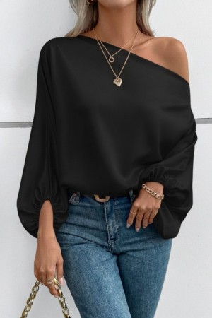 K98058-SIYAH BLACK BLOUSE